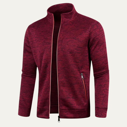 Men's Classic Knit Zip Up Jacket