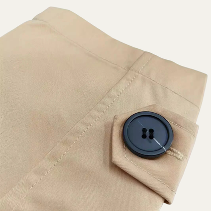 Men's Double Breasted Trench Coat Waterproof Long