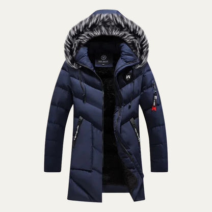 Men's Thickened Fleece Hooded Jacket