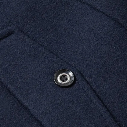 Kensington Men's Wool Trench Coat Double Collar