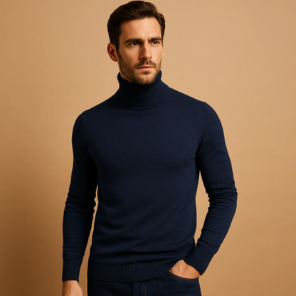 Men's Slim Fit Knitted Turtleneck Sweater