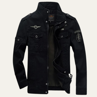 Men's Cotton Cargo Jacket With Pockets