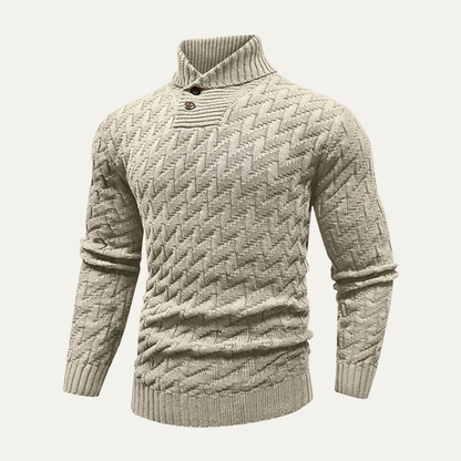 Men's Wool Knitted Sweater Textured Winter