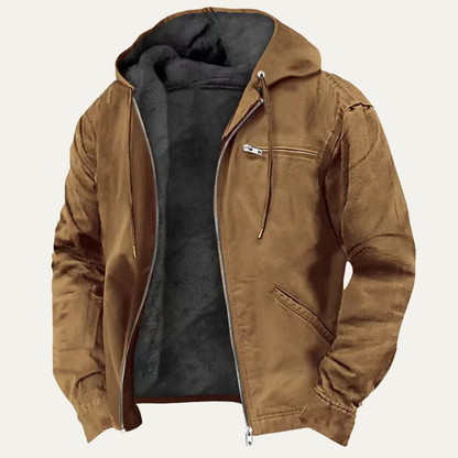 Men's Fleece Lined Hooded Jacket - VibreMode