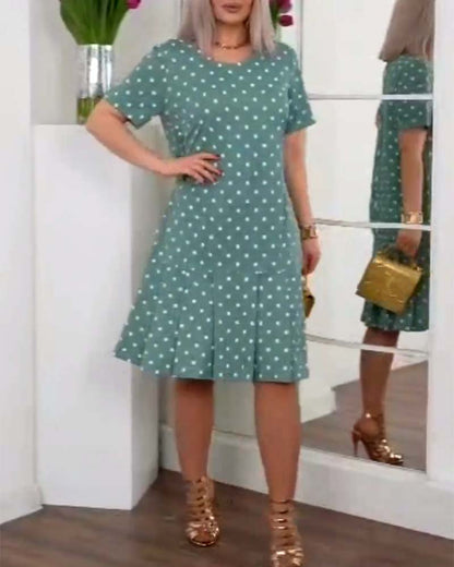 Fun Dot Pattern Summer Dress