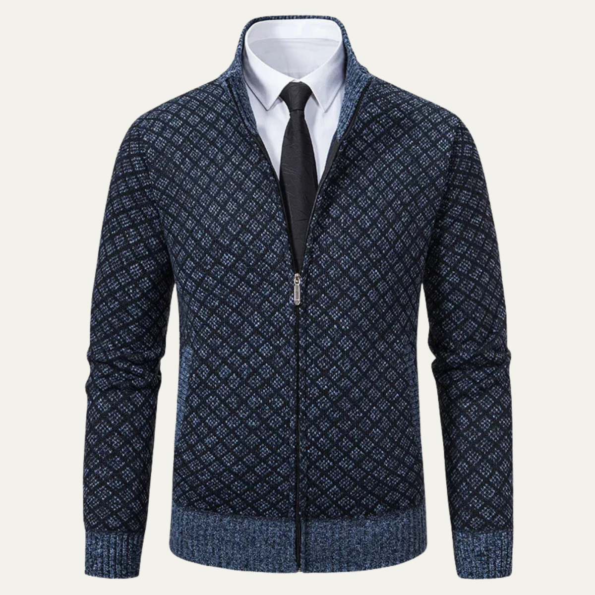 Men's Smart Knit Zip Up Cardigan