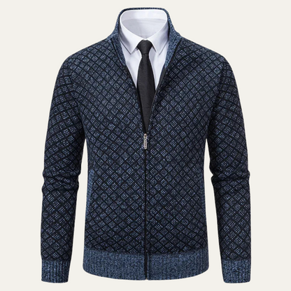 Men's Smart Knit Zip Up Cardigan