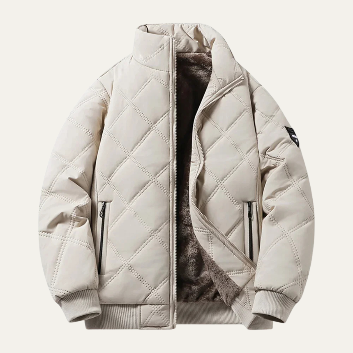 Men's Thermal Quilted Jacket Diamond Pattern