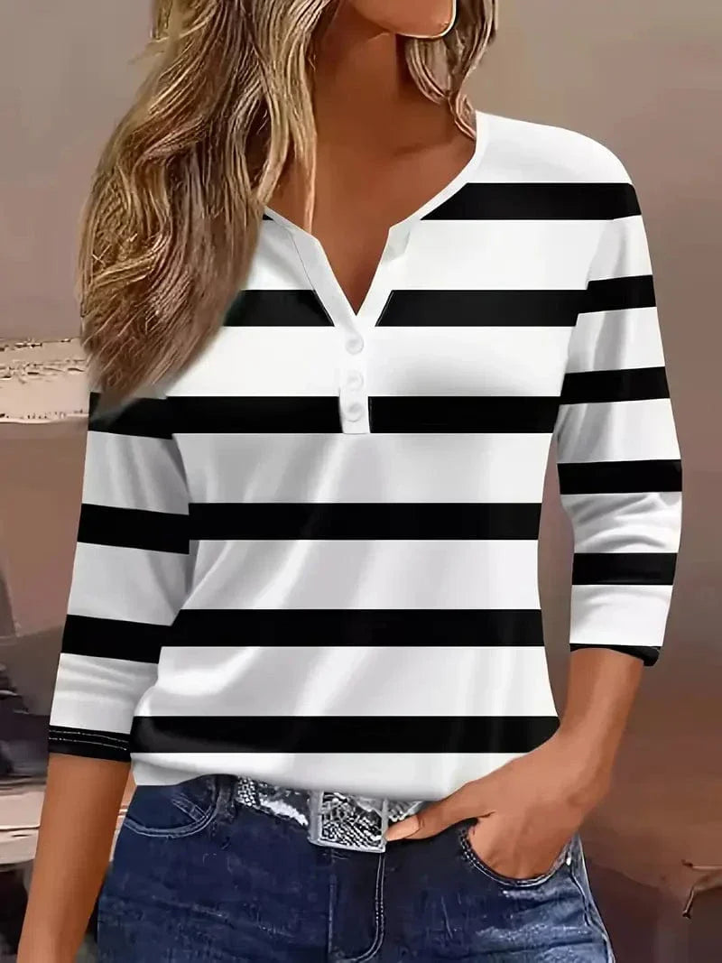 Classic Navy Blue V-Neck Tee