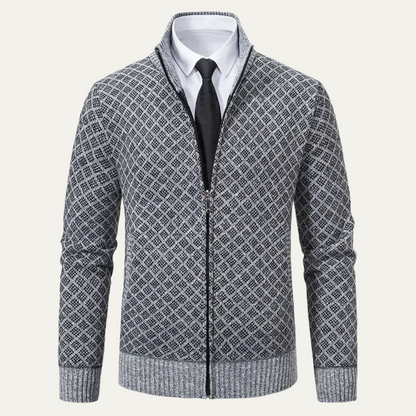 Men's Smart Knit Zip Up Cardigan