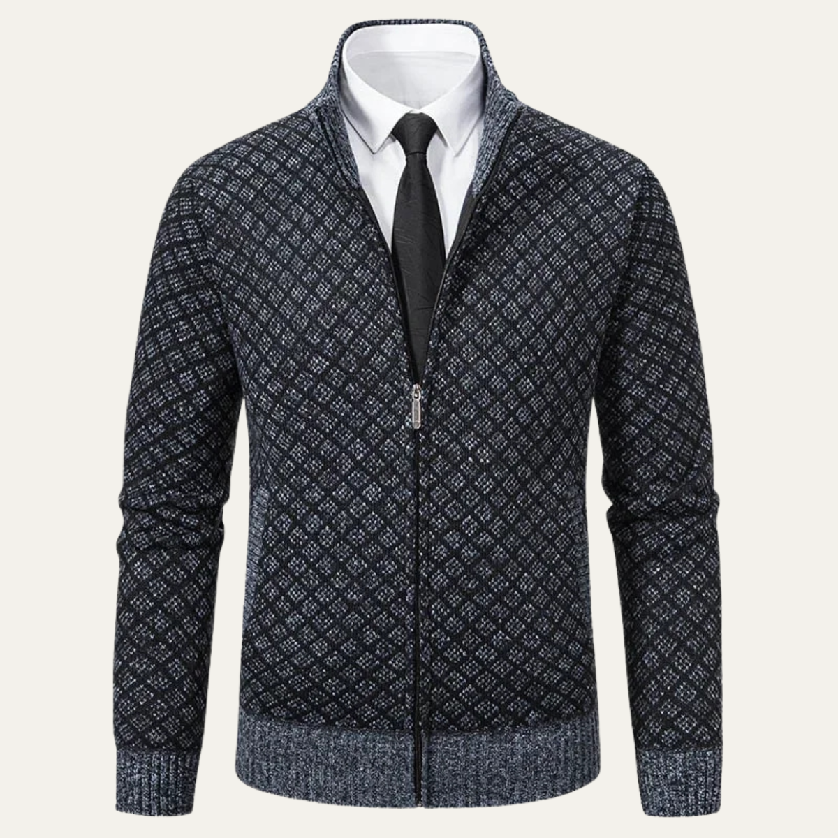 Men's Smart Knit Zip Up Cardigan