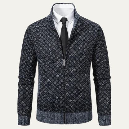 Men's Smart Knit Zip Up Cardigan