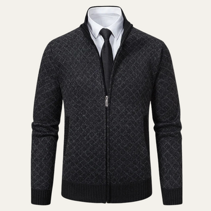 Men's Smart Knit Zip Up Cardigan - VibreMode
