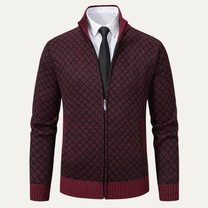 Men's Smart Knit Zip Up Cardigan