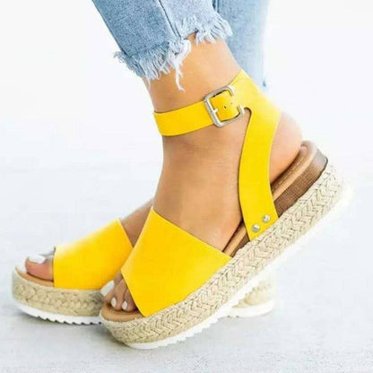 Women's Jute Wedge Sandals Platform Shoes