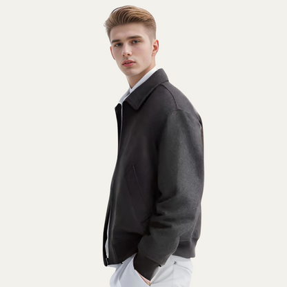 Men's Wool Polo Collar Jacket