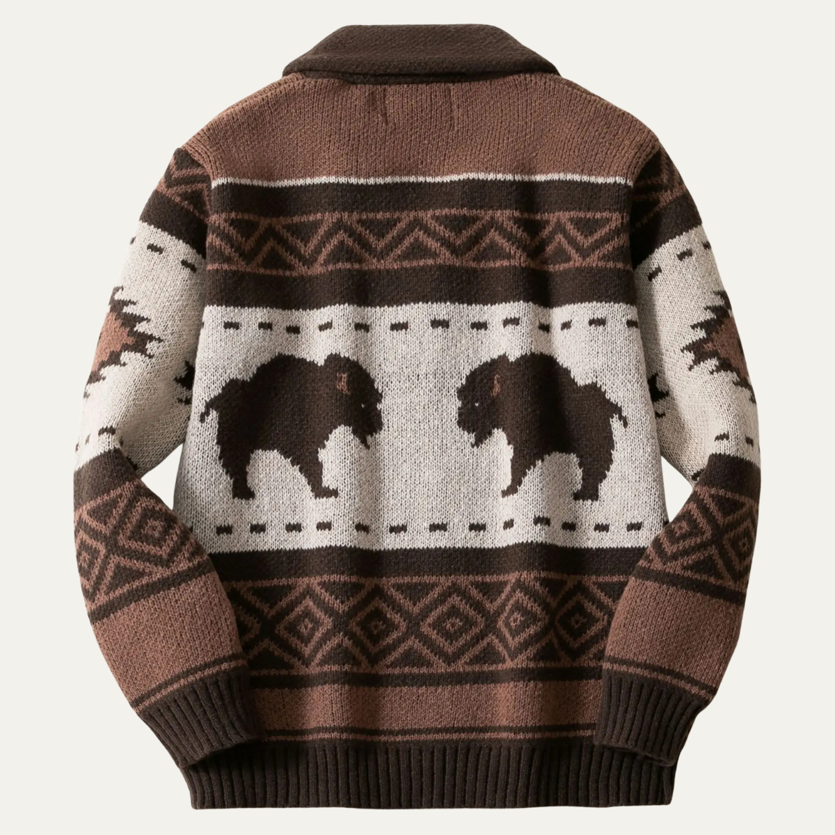 St Andrews Men's Buffalo Print Cardigan Winter