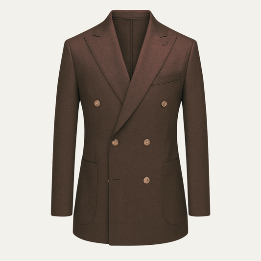 Men's Slim Fit Double Breasted Suit Formal 2 Piece - VibreMode