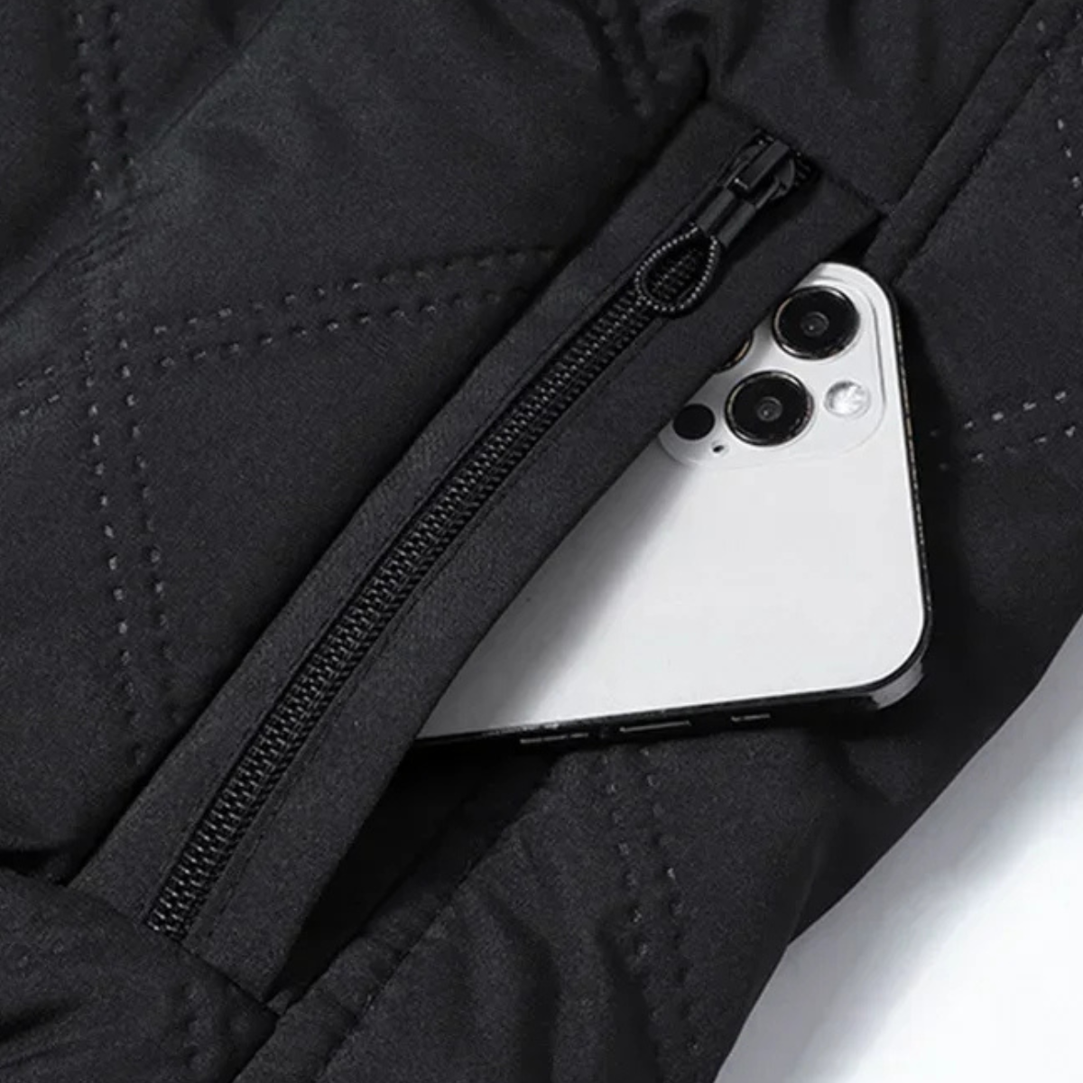 Men's Thermal Quilted Jacket Diamond Pattern