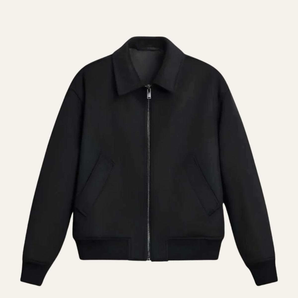 Men's Wool Polo Collar Jacket - VibreMode