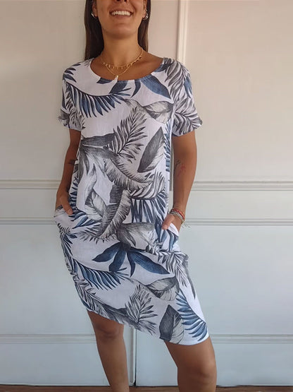 Relaxed Fit Round Neck Casual Dress