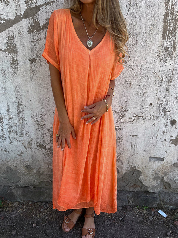 Ruby Red Flowy Long Maxi Party Dress