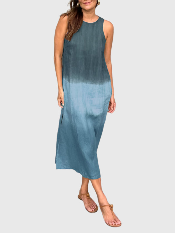 Women's Sleeveless Maxi Dress Round Neck