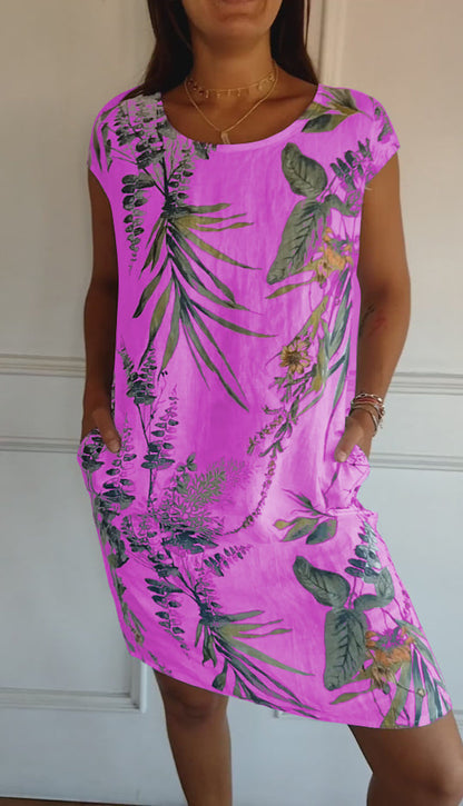 Relaxed Fit Round Neck Casual Dress