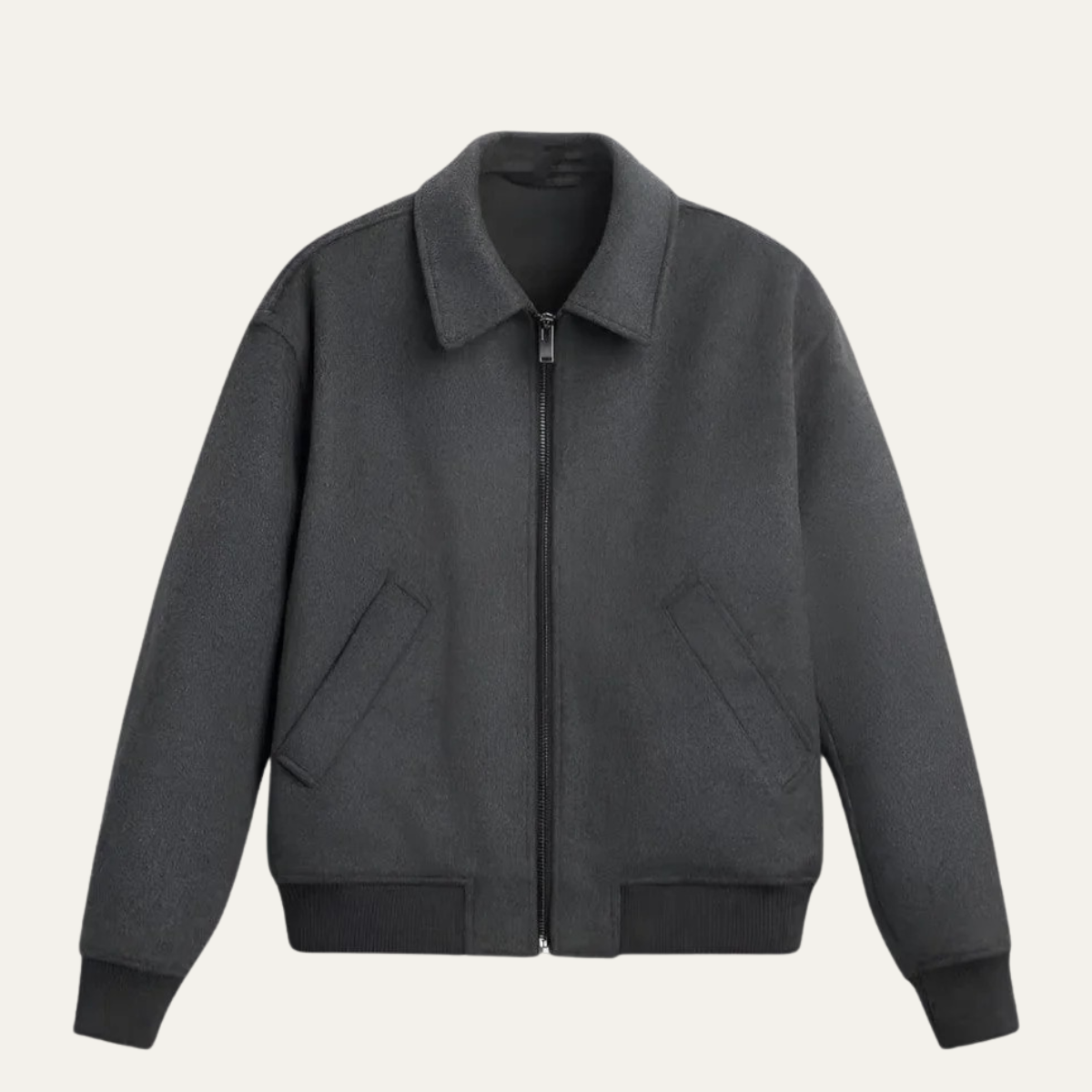 Men's Wool Polo Collar Jacket