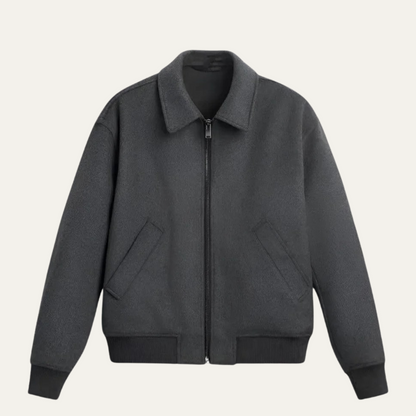 Men's Wool Polo Collar Jacket