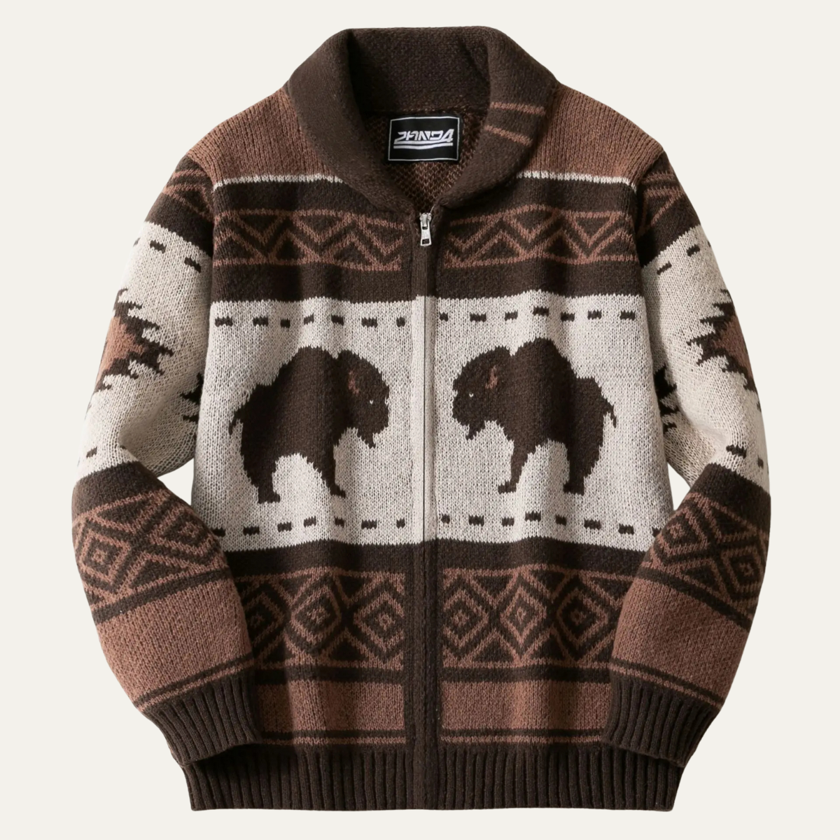 St Andrews Men's Buffalo Print Cardigan Winter - VibreMode