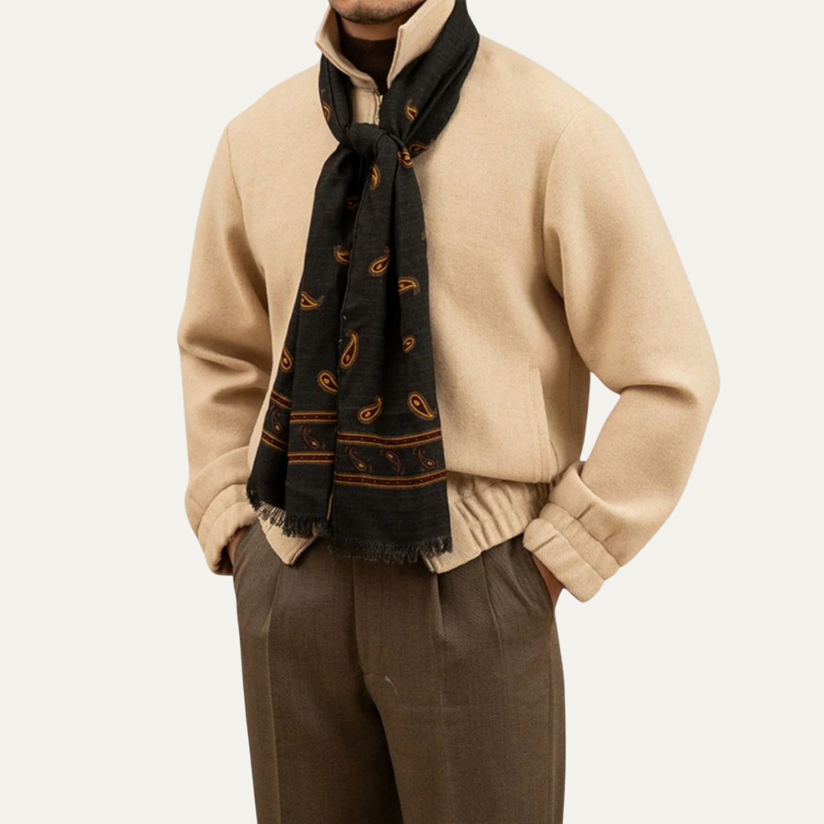 Men's Wool Zip Up Jacket