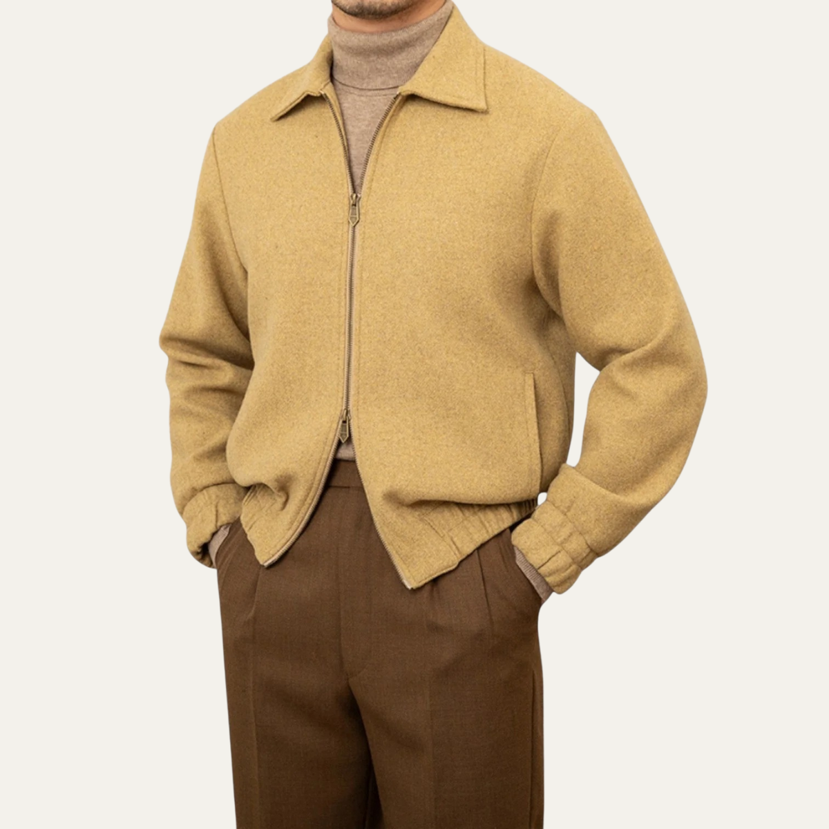 Men's Wool Zip Up Jacket