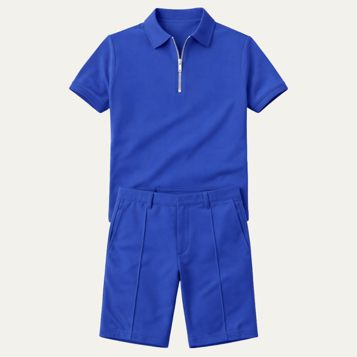 Men's Summer Beach Polo Shirt And Shorts Set - VibreMode