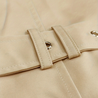 Men's Double Breasted Trench Coat Waterproof Long