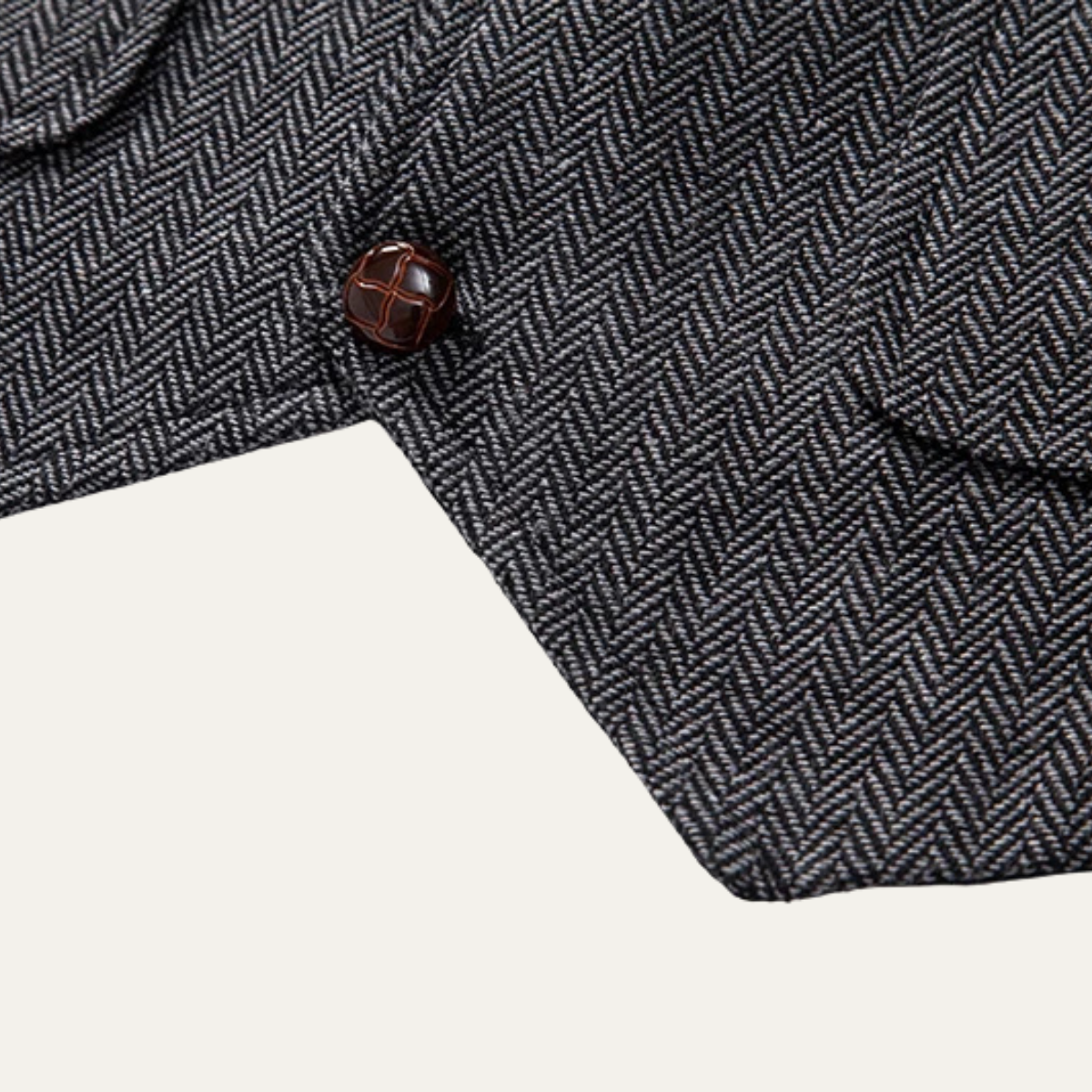Men's Tweed Waistcoat Chain Vest