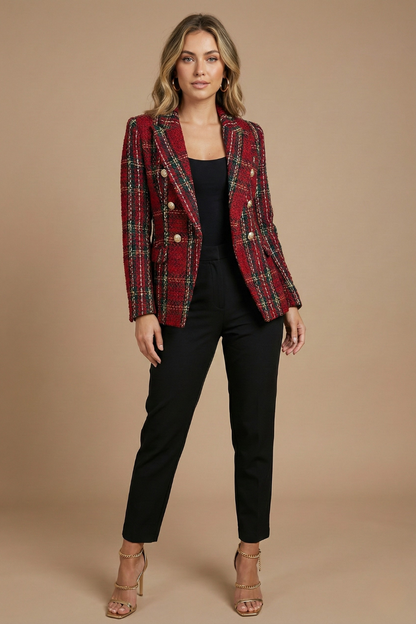 Classic Ladies Spring Tailored Blazer Jacket - VibreMode