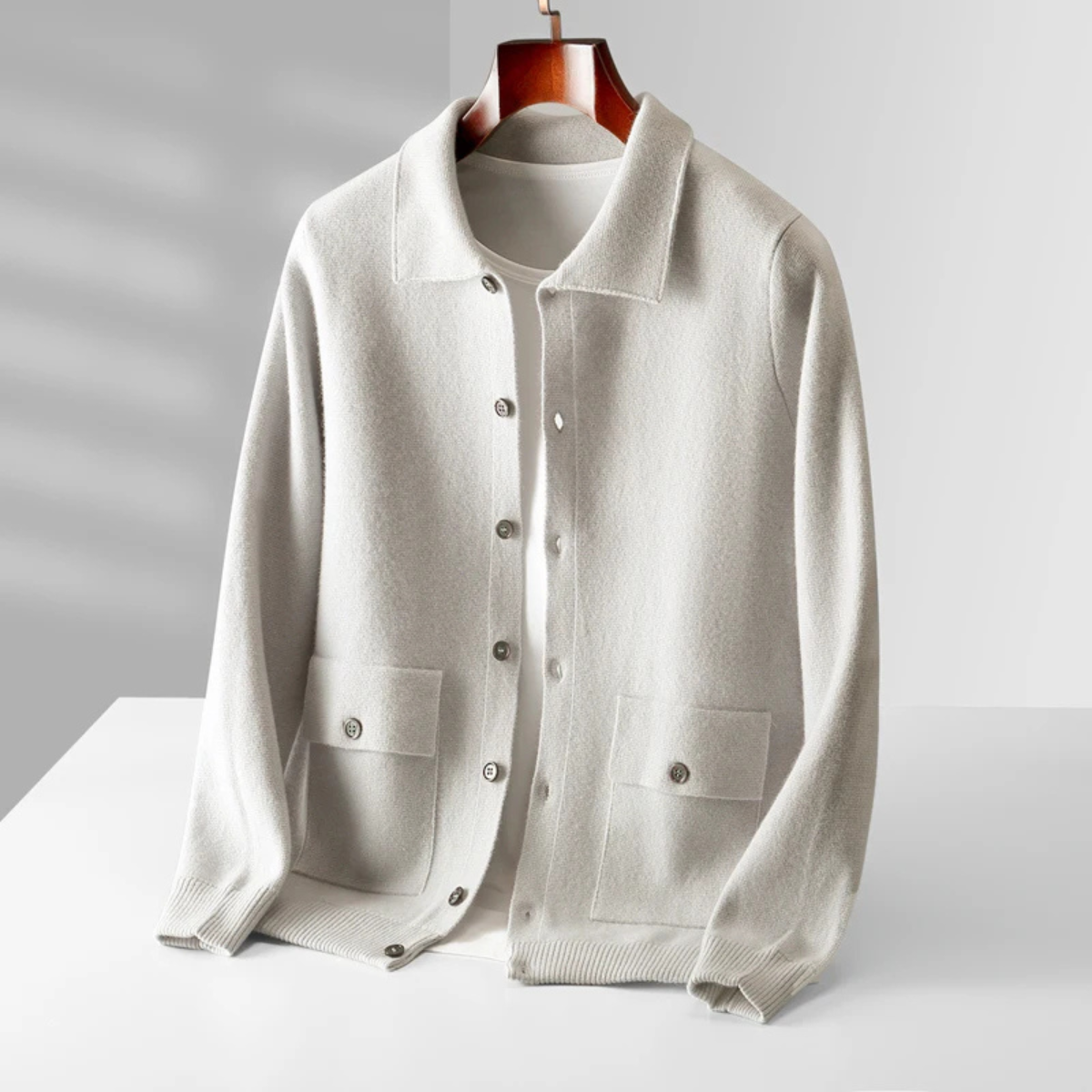 Men's Merino Wool Knit Cardigan