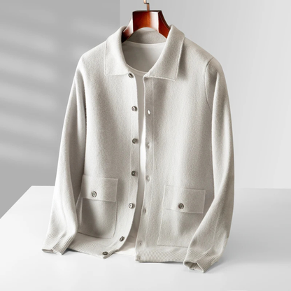 Men's Merino Wool Knit Cardigan