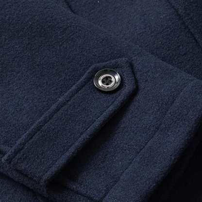 Kensington Men's Wool Trench Coat Double Collar