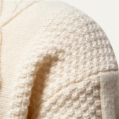 Men's Cable Knit Sweater Round Neck Winter Casual
