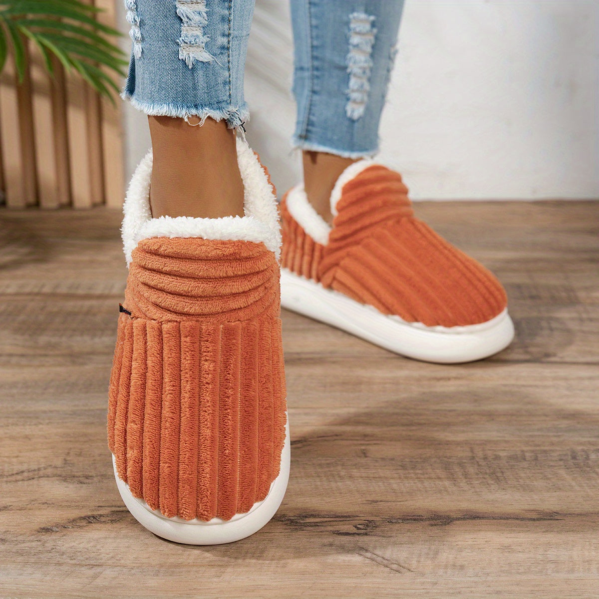 Women's Fleece Slippers Non-Slip Sole