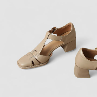 Women's T-Strap Block Heel Shoes