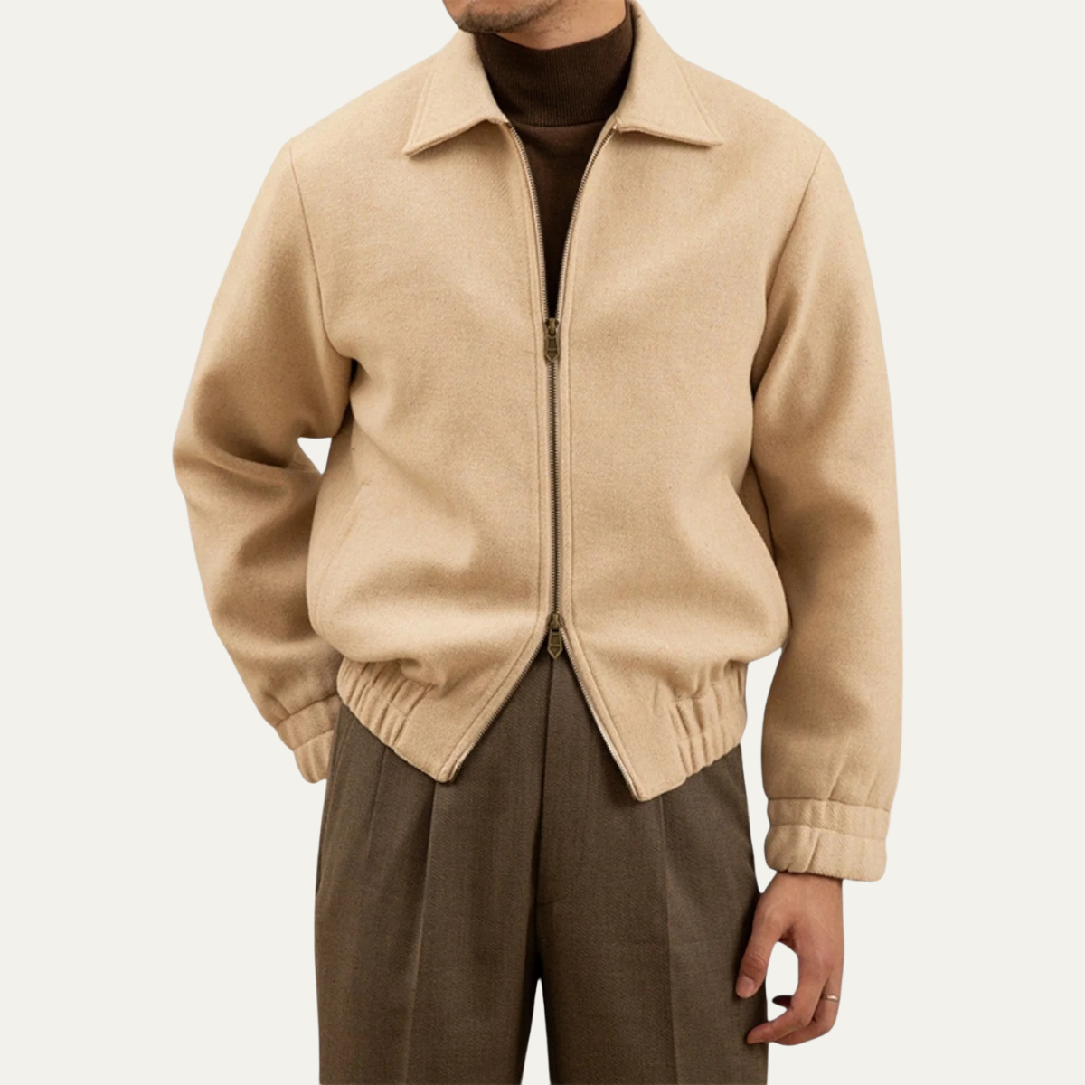 Men's Wool Zip Up Jacket