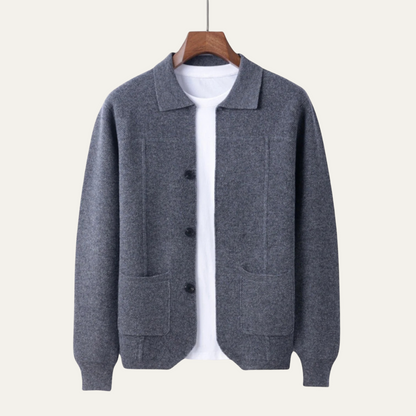 Marlow Men's Knit Cardigan Classic Smart Layer