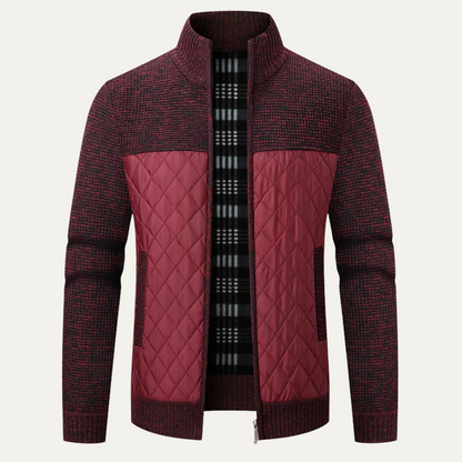 Men's Padded Zip Jacket Warm Green