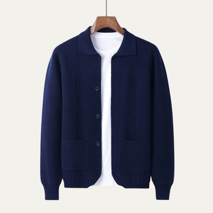 Marlow Men's Knit Cardigan Classic Smart Layer