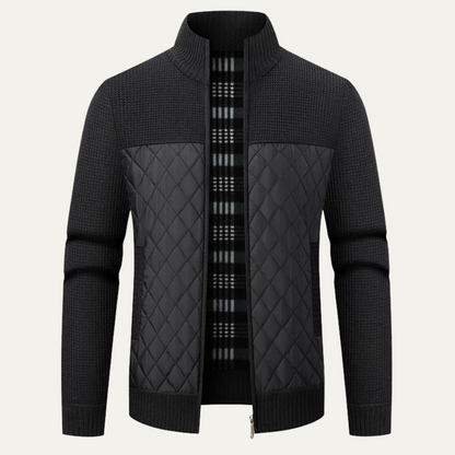 Men's Padded Zip Jacket Warm Green - VibreMode