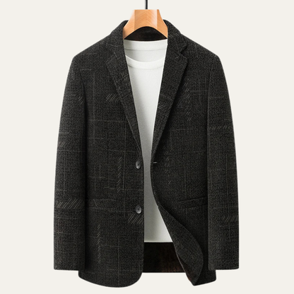 Men's Slim Fit Checked Blazer Jacket
