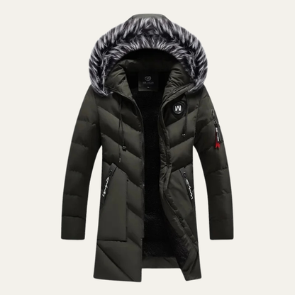 Men's Thickened Fleece Hooded Jacket